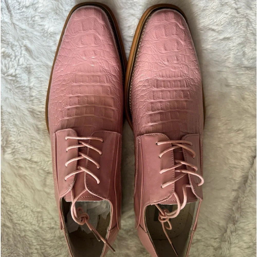 GIOVANNI Mason Pink Mens leather shoes size 11 new.